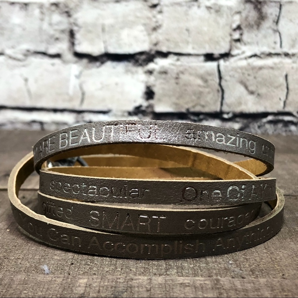 Rocker Mocha Unisex Wrap Bracelet (Buckle)